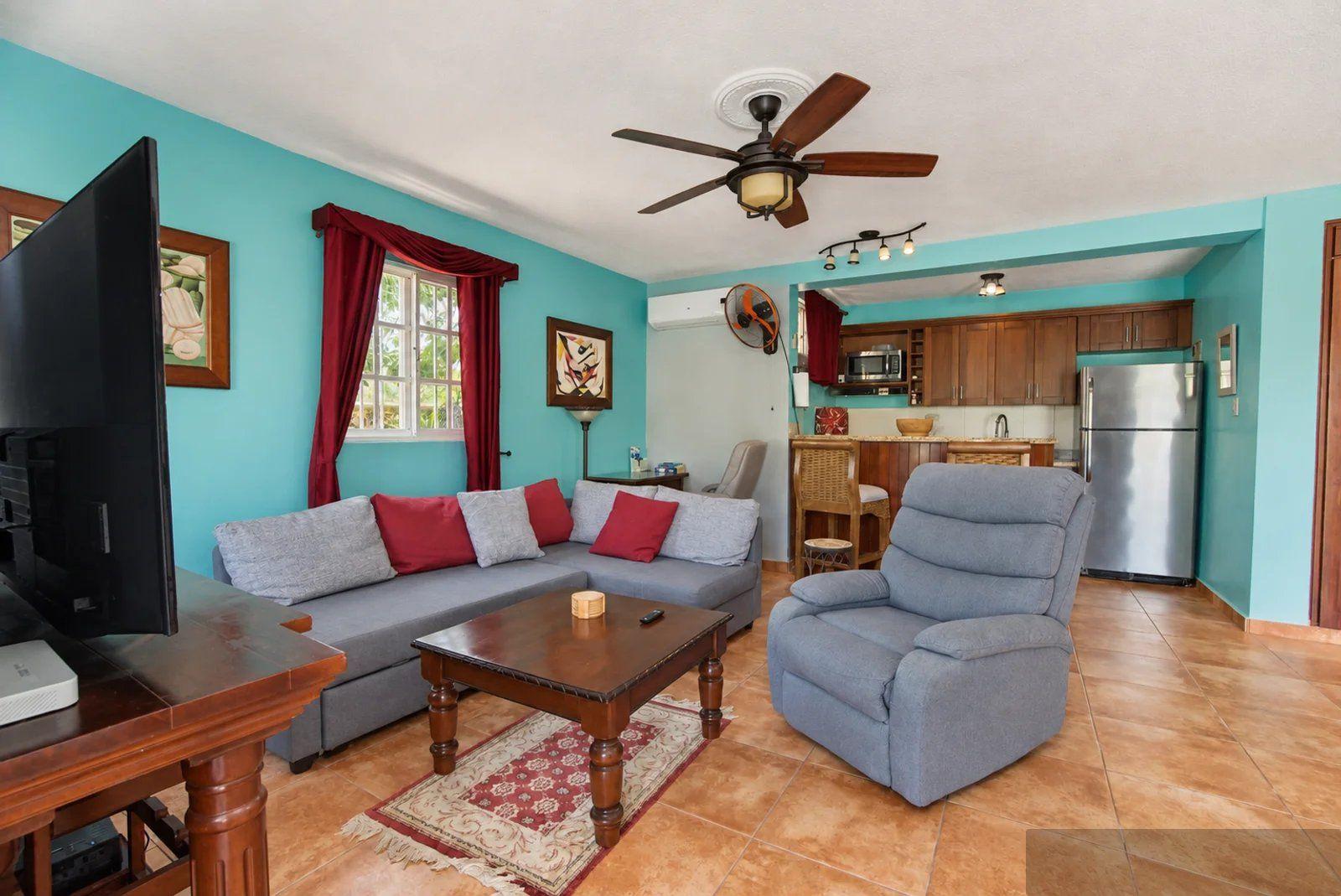 1-bedroom apartment in Sosua with two pool-view balconies — photo 3