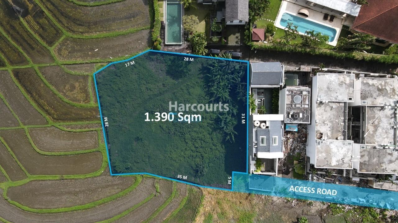 Freehold 200 sqm Building Plot of Brawa Beach in Bali, Canggu, Berawa — photo 3