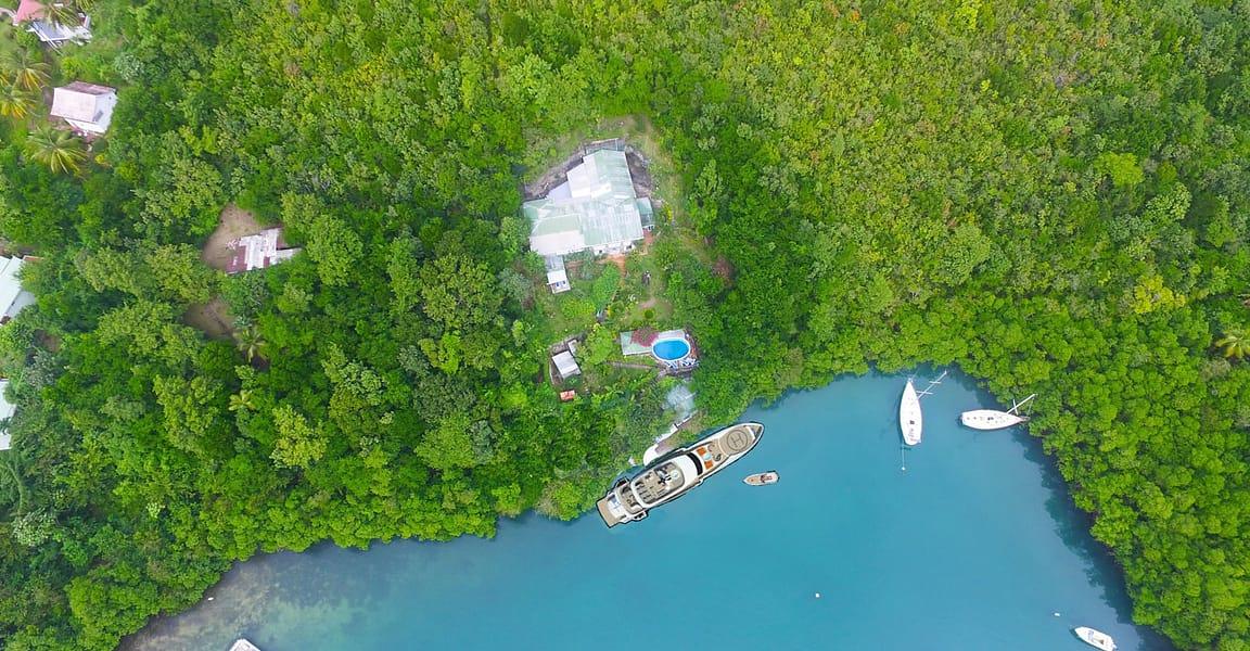 Waterfront Villa & Private Deep Water Dock for Sale, Marigot Bay, St Lucia — photo 2