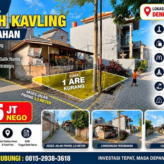 Land for sale in Denpasar Utara, Denpasar — photo 1