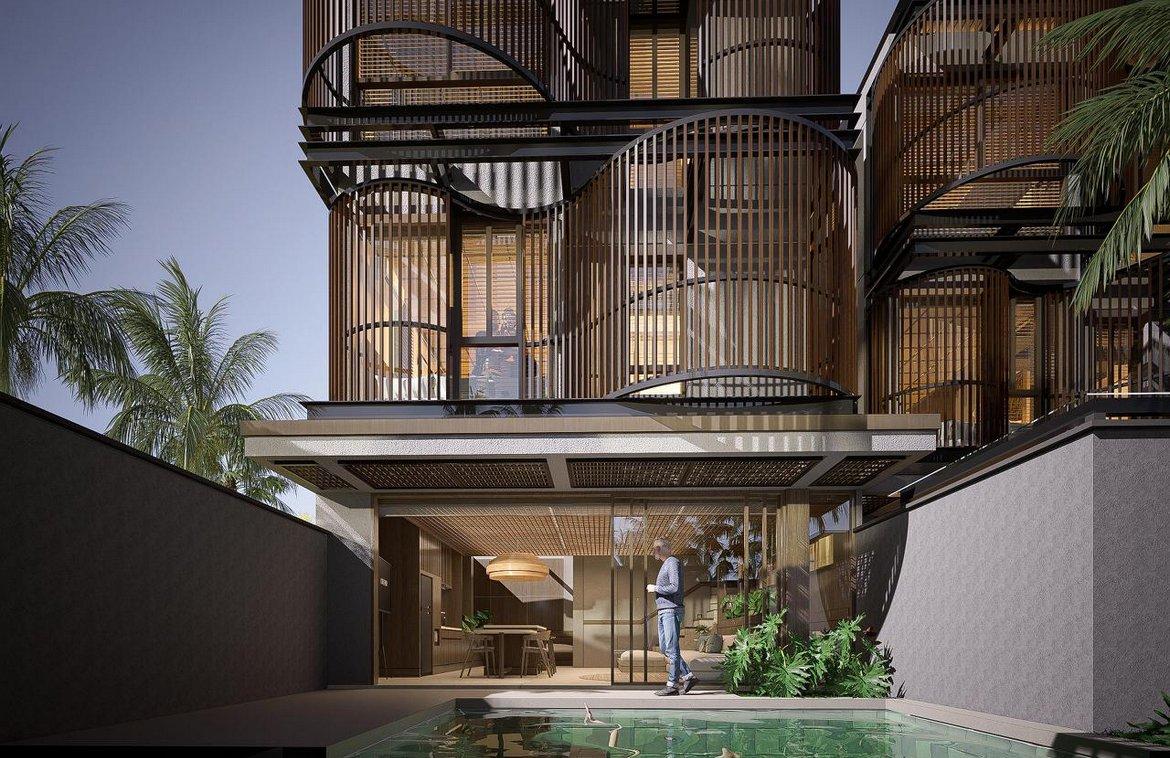 Contemporary 2-bedroom villa walk to Pererenan beach in Canggu, Bali, Indonesia — photo 1
