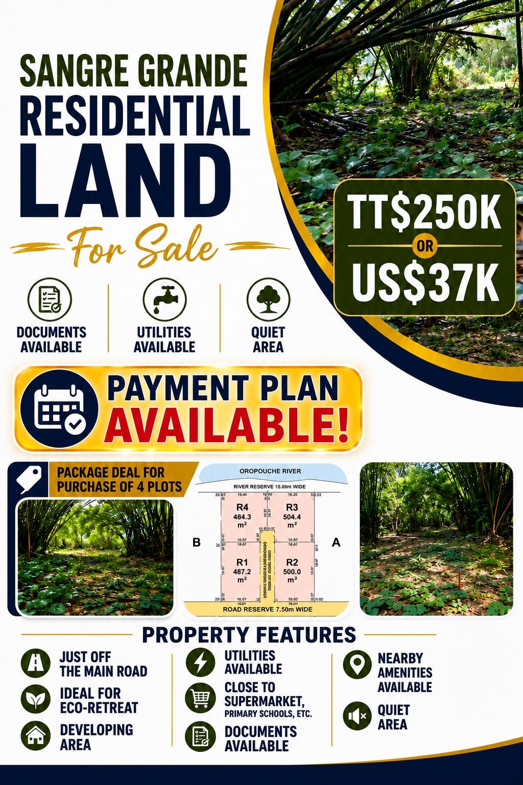 Residential Land for Sale - Sangre Grande, Trinidad — photo 1