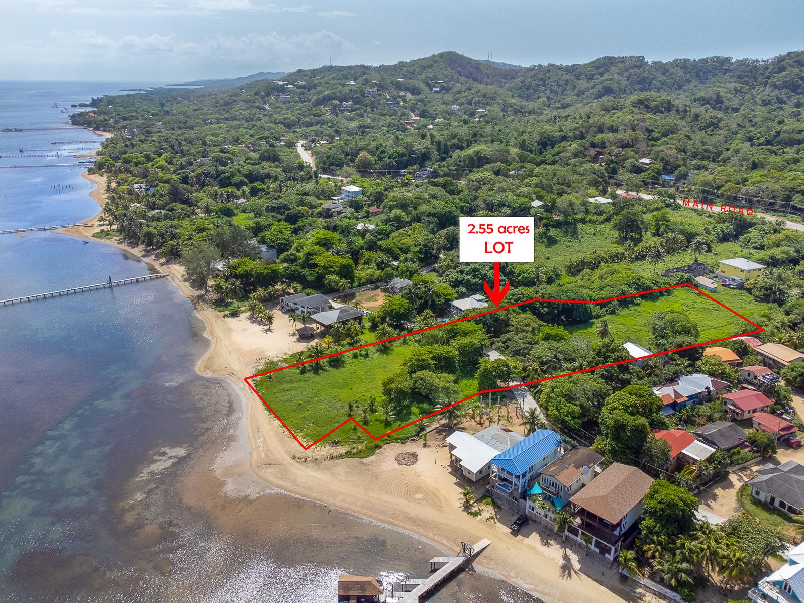 2.55 Acres Beachfront Land for Sale, Sandy Bay, Roatan — photo 1