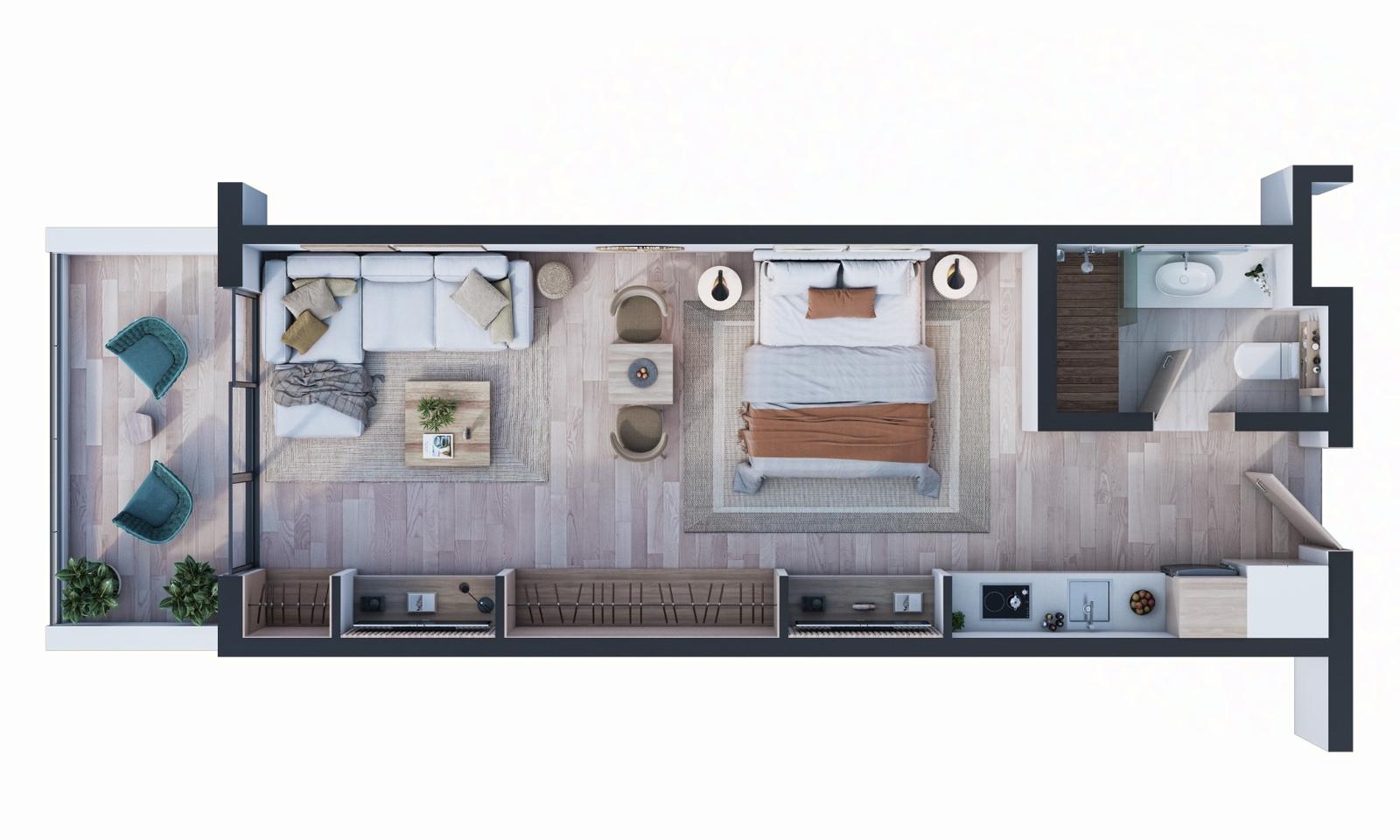 Modern 2 Bedroom With Park Views — photo 1