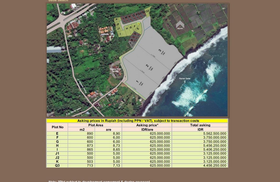Prime 600sqm beachside land in Saba for sale — photo 1