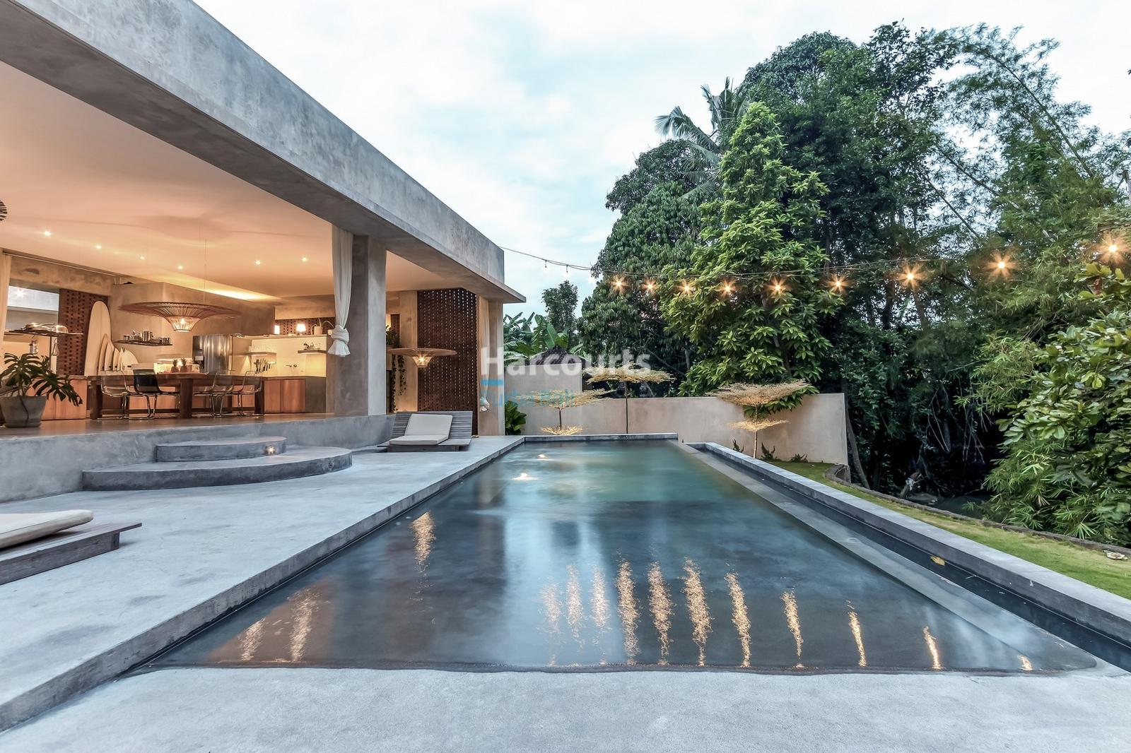Contemporary Tropical River Facing Income Generating Villa in Bali, Canggu, Pererenan — photo 1
