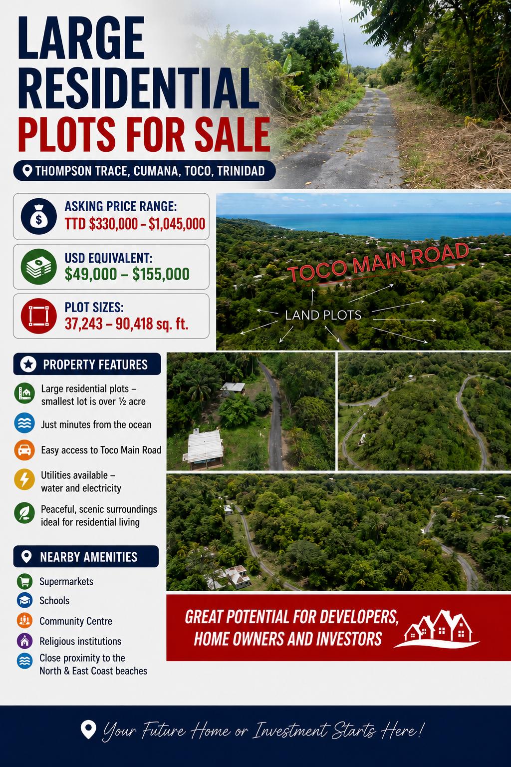 2.07 Acres Residential Land for Sale - Cumana, Toco, Trinidad — photo 5