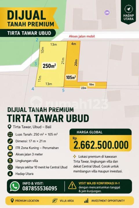 Cheap Land for Sale - Border of Tampaksiring & Tegallalang, Bali — photo 3