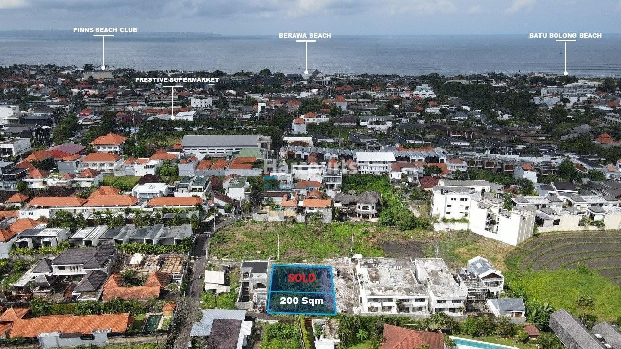 Freehold 200 sqm Building Plot of Brawa Beach in Bali, Canggu, Berawa — photo 2