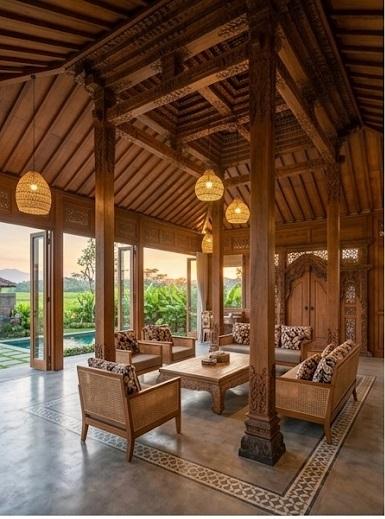 2 Bedroom Joglo Villa with Pool and Rice Field Views in Tegallalang, Bali — photo 5
