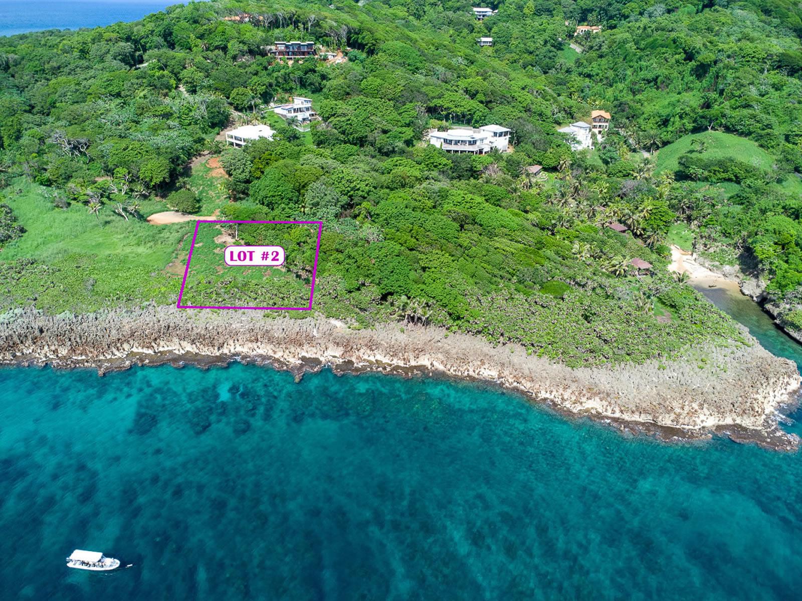 0.72 Acre Oceanfront Lot 2 for Sale, Grand Keyhole, West Bay, Roatan — photo 4