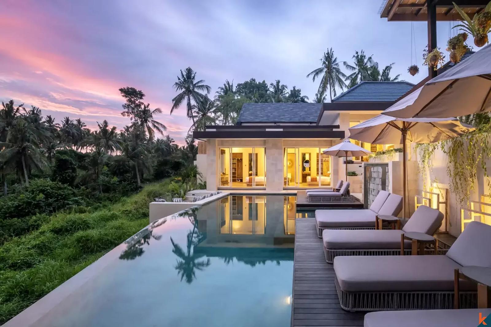 Impressive five bedroom leasehold villa overlooking the jungle in Ubud — photo 1