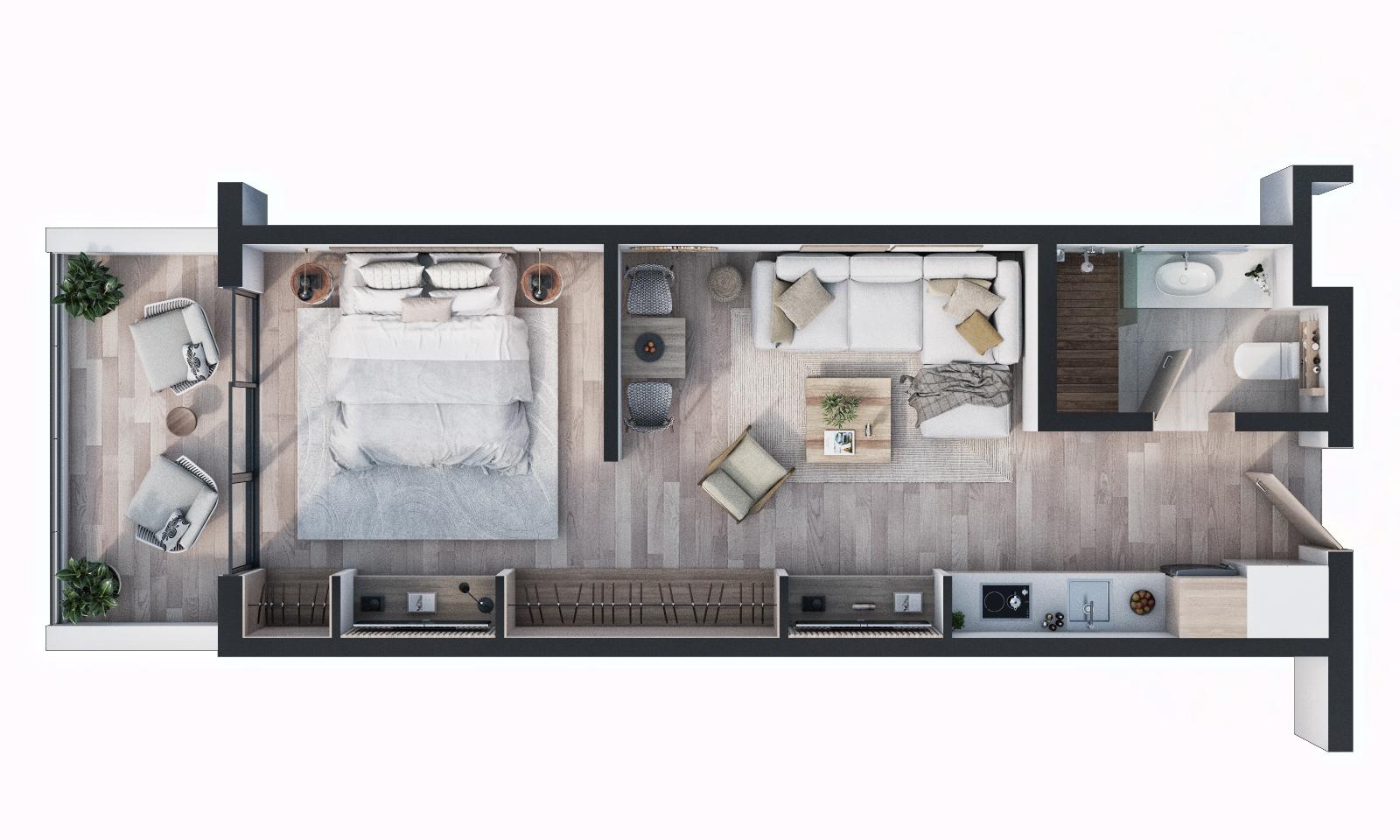 Modern 2 Bedroom With Park Views — photo 2
