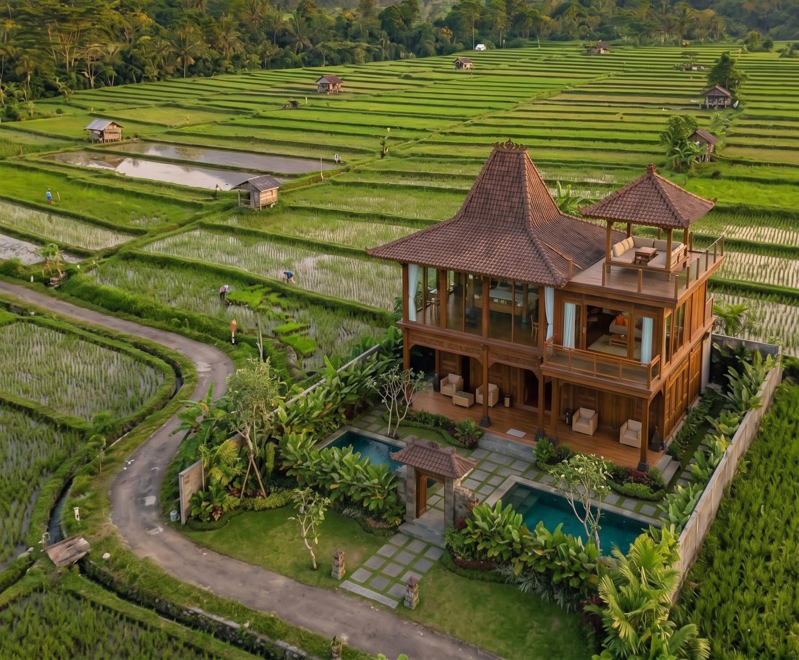 2 Bedroom Joglo Villa with Pool and Rice Field Views in Tegallalang, Bali — photo 1