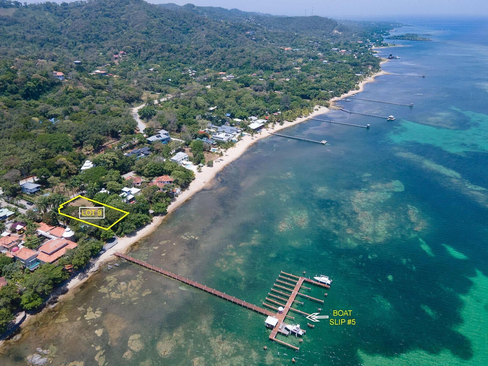 0.52 Acre Beachfront Lot for Sale, Lawson Rock, Roatan — photo 4