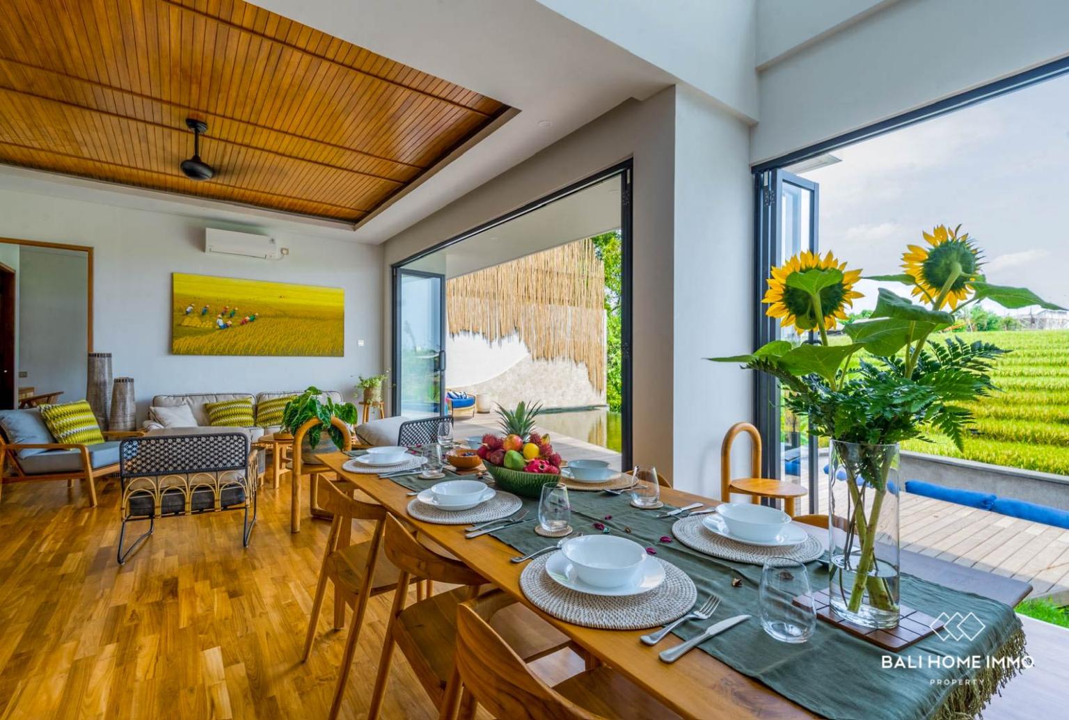 Spacious 3-Bedroom Rice Field View Villa for Rent and Sale in Pererenan, Bali, Indonesia — photo 3