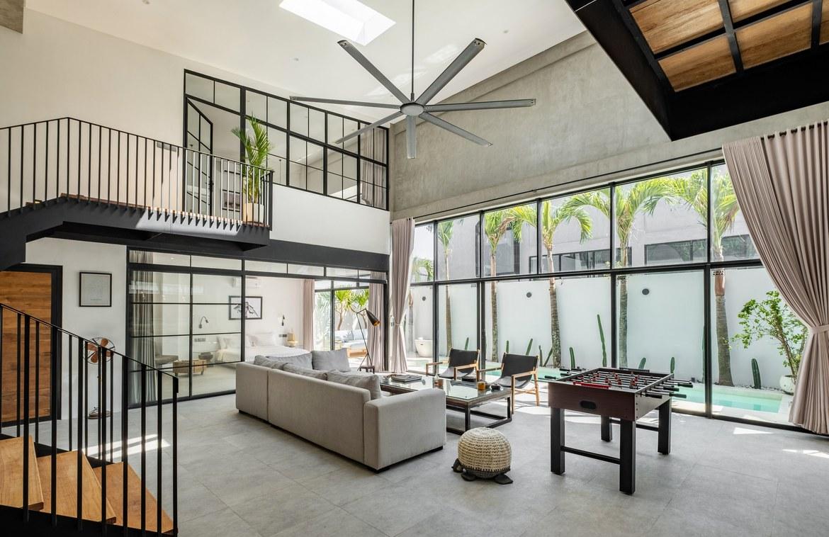 Stylish Industrial Loft Villa 850m from Berawa Beach — photo 3